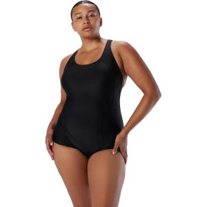 imagespeedo Womens Swimsuit One Piece PowerFlex Princess Seam Ultraback Conservative CutSpeedo Black