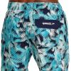 imageSpeedo Mens Swim Trunk Short Length Redondo Comfort Liner PrintPalm Peacoat