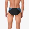 imageSpeedo Mens Swimsuit Brief Powerflex Eco Revolve Splice Team ColorsBlackGrey