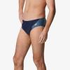 imageSpeedo Mens Swimsuit Brief Powerflex Eco Revolve Splice Team ColorsNavyGrey