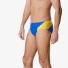 imageSpeedo Mens Swimsuit Brief Powerflex Eco Revolve Splice Team ColorsNew SapphireGold