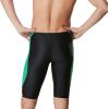 imageSpeedo Mens Swimsuit Jammer Powerflex Eco Revolve Splice Team ColorsBlackGreen