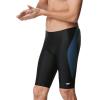 imageSpeedo Mens Swimsuit Jammer Powerflex Eco Revolve Splice Team ColorsBlackGrey
