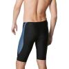 imageSpeedo Mens Swimsuit Jammer Powerflex Eco Revolve Splice Team ColorsBlackGrey