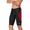 imageSpeedo Mens Swimsuit Jammer Powerflex Eco Revolve Splice Team ColorsBlackRed