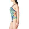 imageSpeedo Womens Cyclone Strong One Back Endurance One Piece SwimsuitBlueGreen