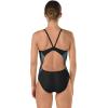 imageSpeedo Womens Power Flex Eco Revolve Splice Energy Back One Piece SwimsuitSpeedo Black