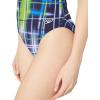 imageSpeedo Womens Powerflex Eco Laser Sticks Flyback SwimsuitLaser BlueGreen