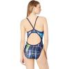imageSpeedo Womens Powerflex Eco Laser Sticks Flyback SwimsuitLaser BlueGreen