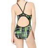 imageSpeedo Womens Powerflex Eco Laser Sticks Flyback SwimsuitLaser Speedo Green