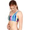 imageSpeedo Womens Swimsuit Bikini Top Adjustable Square NeckRainbow Stripe