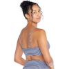 imageSpeedo Womens Swimsuit Bikini Top Adjustable Square NeckTexture Cerulean Blue