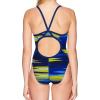 imageSpeedo Womens Swimsuit One Piece Endurance Flyback Printed Adult Team ColorsDiscontinuedHavoc NavyGold