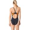 imageSpeedo Womens Swimsuit One Piece Powerflex Flyback Solid Adult Team ColorsBlackOrange