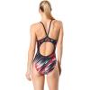 imageSpeedo Womens Swimsuit One Piece Powerflex Flyback Striped Adult Team ColorsReigning Speedo Red
