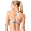 imageSpeedo Womens Swimsuit Top Bikini Endurance Lite Tie Back PrintGreyAqua