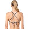 imageSpeedo Womens Swimsuit Top Triangle Bikini Endurance Lite Tie Back PrintDiscontinuedBlackGrey Turnz