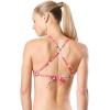 imageSpeedo Womens Swimsuit Top Triangle Bikini Endurance Lite Tie Back PrintDiscontinuedDeep Coral Turnz