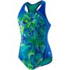 imageSpeedo Girls Swimsuit One Piece Thick Strap Racer Back PrintedDiscontinuedTie Dye Blue