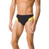 imageSpeedo Mens Swimsuit Brief Endurance Splice Team ColorsBlackYellow Spark