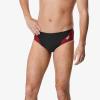 imageSpeedo Mens Swimsuit Brief Powerflex Eco Revolve Splice Team ColorsBlackMaroon