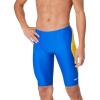 imageSpeedo Mens Swimsuit Jammer Powerflex Eco Revolve Splice Team ColorsNew SapphireGold