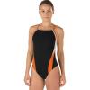 imageSpeedo Womens Launch Splice Crossback One Piece SwimsuitBlackOrange
