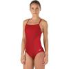 imageSpeedo Womens Power Flex Eco Revolve Splice Energy Back One Piece SwimsuitSpeedo Red