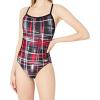 imageSpeedo Womens Powerflex Eco Laser Sticks Flyback SwimsuitLaser Speedo Red