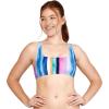imageSpeedo Womens Swimsuit Bikini Top Adjustable Square NeckRainbow Stripe