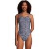 imageSpeedo Womens Swimsuit One Piece Endurance Fixed Back Double StrapBlackBlue