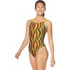 imageSpeedo Womens Swimsuit One Piece Endurance Fixed Back Double StrapRainbow Tide