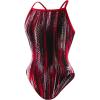 imageSpeedo Womens Swimsuit One Piece Endurance Flyback Striped Adult Team ColorsDiscontinuedRed