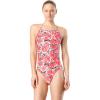 imageSpeedo Womens Swimsuit One Piece Endurance Turnz Tie Back PrintedDiscontinuedDeep Coral