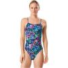 imageSpeedo Womens Swimsuit One Piece Endurance Turnz Tie Back PrintedDiscontinuedGarden Bloom