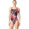 imageSpeedo Womens Swimsuit One Piece Powerflex Flyback Striped Adult Team ColorsReigning Speedo Red