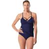imageSpeedo Womens Swimsuit Tankini Endurance Lite Strappy Front SolidDiscontinuedStarry Blue