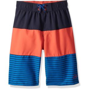 imageSpeedo Boys Swim Trunk Knee Length Blocked VolleyDiscontinuedStripe Bright Ocean