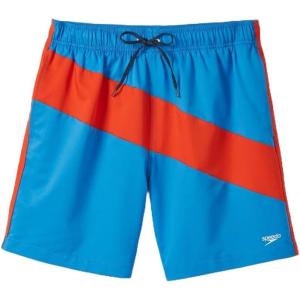 imageSpeedo Mens 75quot Volley Swim Trunks Blue Palace Beach Print