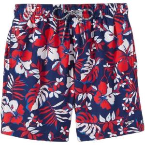 imageSpeedo Mens 75quot Volley Swim Trunks RedWhiteBlue