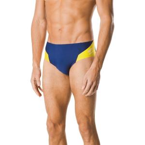 imageSpeedo Mens Swimsuit Brief Endurance Splice Team ColorsNavyGold Spark