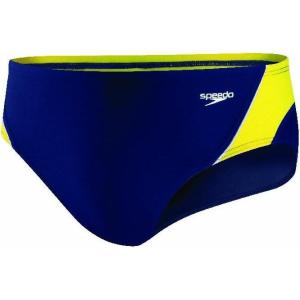 imageSpeedo Mens Swimsuit Brief Endurance Splice Team ColorsNavyGold Splice