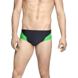 imageSpeedo Mens Swimsuit Brief Powerflex Eco Revolve Splice Team ColorsBlackGreen