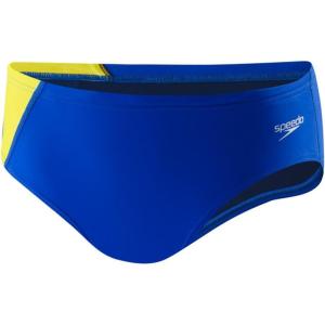 imageSpeedo Mens Swimsuit Brief Powerflex Eco Revolve Splice Team ColorsSapphireGold