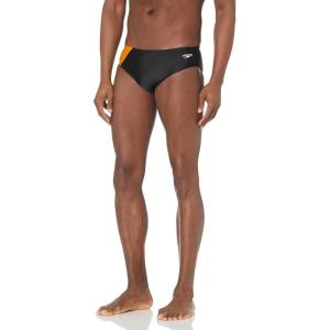 imageSpeedo Mens Swimsuit Brief Powerflex Eco Revolve Splice Team ColorsSpeedo Orange