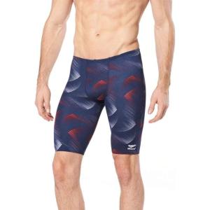 imageSpeedo Mens Swimsuit Jammer Endurance Beta Blade Team ColorsRedWhiteBlue