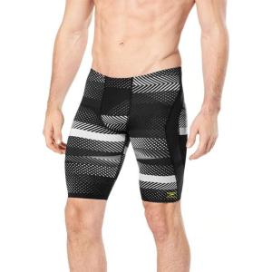 imageSpeedo Mens Swimsuit Jammer Endurance The Fast WayBlackWhite