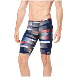 imageSpeedo Mens Swimsuit Jammer Endurance The Fast WayRedWhiteBlue