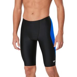 imageSpeedo Mens Swimsuit Jammer Powerflex Eco Revolve Splice Team ColorsBlackBlue