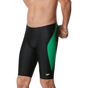 imageSpeedo Mens Swimsuit Jammer Powerflex Eco Revolve Splice Team ColorsBlackGreen